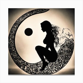 Yin Yang Woman Canvas Print