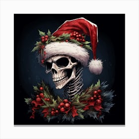 Christmas Skeleton 1 Canvas Print
