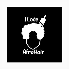 I Love Afro Hair Canvas Print