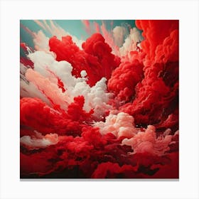 Firefly Surreal Red And White Clouds In Abstract Motion 27168 (2) Canvas Print