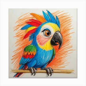 Colorful Parrot 52 Canvas Print