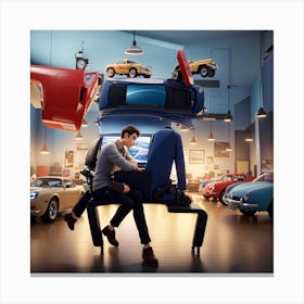 CAR WORKSHOP Canvas Print