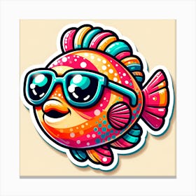 Fish Sticker 2 Canvas Print