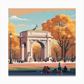 Autumn In New York City Canvas Print