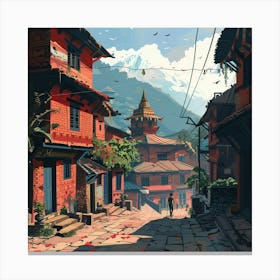 Nepali Village 2 Canvas Print