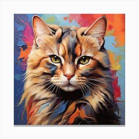 Cat Painting Canvas Print