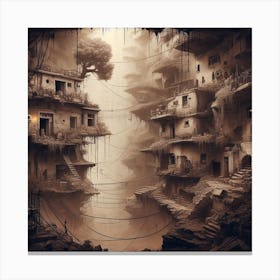 City In A Cave Canvas Print