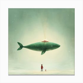 Whale In The Sky Canvas Print