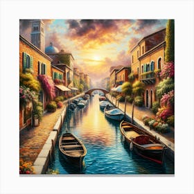 Venice Canal Canvas Print