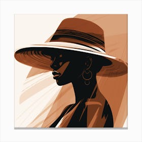 Woman In A Hat 43 Canvas Print