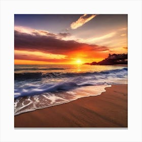 Sunset On The Beach 943 Canvas Print