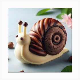 Chocolate Snail Canvas Print