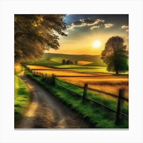 Sunset In The Countryside 30 Canvas Print