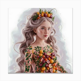 Fruity Girl Canvas Print