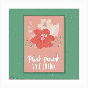 Pink Red Quote Personalised Art Print 80038 Canvas Print