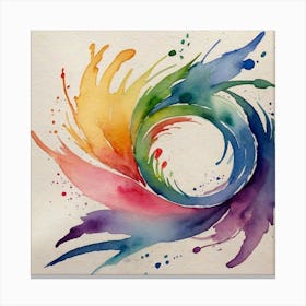 Rainbow Swirl Canvas Print