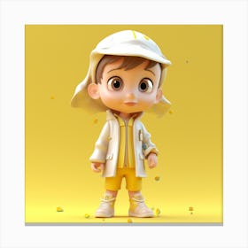 Little Boy In Yellow Canvas Print