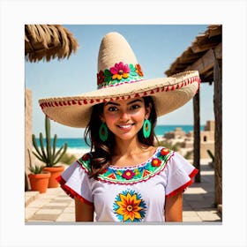 Mexican Girl 51 Canvas Print