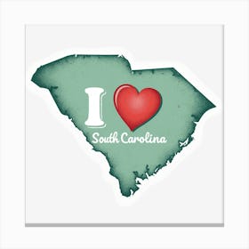 I Love South Carolina Canvas Print