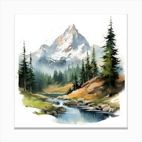 Landscape Watercolor Painting Canvas Print