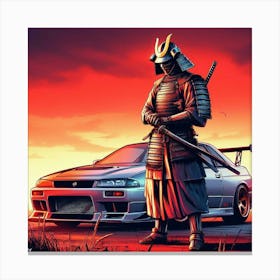 Samurai Skyline Canvas Print