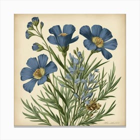 Blue Cosmos Canvas Print