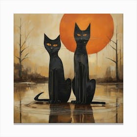 Abstract cats 8 Canvas Print