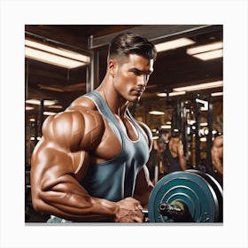 Muscular Bodybuilder Canvas Print
