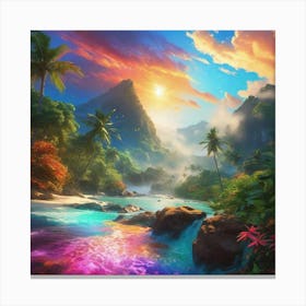 paradise beach 1 Canvas Print