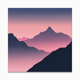 Sunset Mountain Range Canvas Print