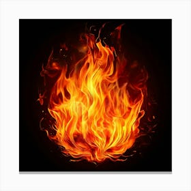 Vector Flames Heat Blaze Inferno Fiery Burning Ignite Combustion Ember Bonfire Passion I (5) Canvas Print