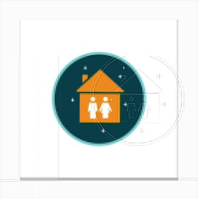 Couple In A House Canvas Print