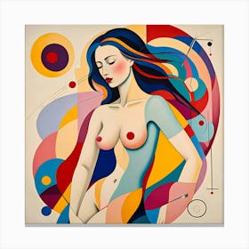 Surreal Symphony of Womanhood Canvas Print