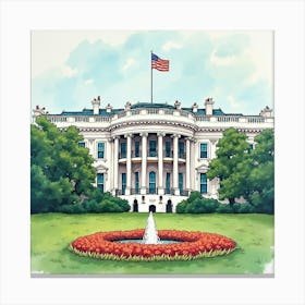 The White House In Color Stampe su tela