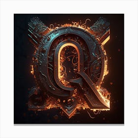 Letter Q 1 Canvas Print