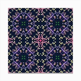 Abstract geometric pattern in low poly pixel art style Canvas Print