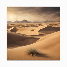 Sands Of Illusion Mystical Mirage In The Enchanted Desert Canvas Print