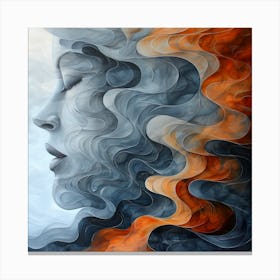 Abstract Of A Woman'S Face Canvas Print