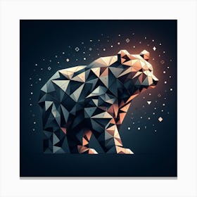 Geometric Art Bear Canvas Print