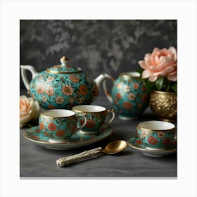 Tea Set 8 Canvas Print