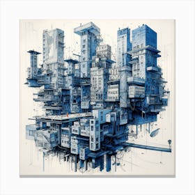 Futuristic Cityscape 9 Canvas Print