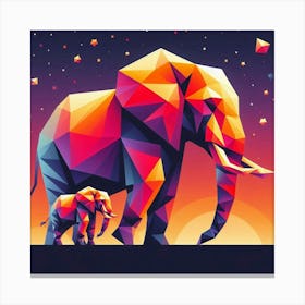 The Patient Pals Elephants Canvas Print