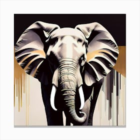 Elephant Illustration Poster Canvas Print