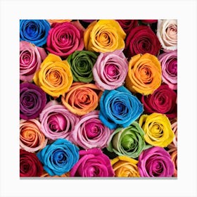 Colorful Roses 16 Canvas Print