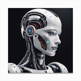 Cyborg Woman 45 Canvas Print