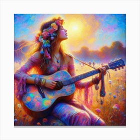 Psychedelic Hippie Canvas Print