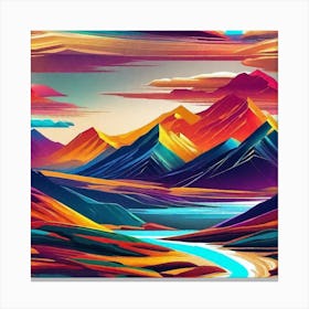 Abstract Landscape Painting 6 Canvas Print