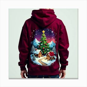 Christmas Tree Hoodie Canvas Print