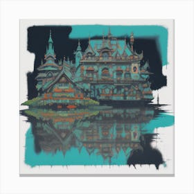 Castle In The Water Canvas Print