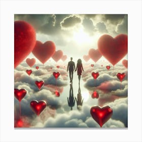 Love In The Clouds Canvas Print